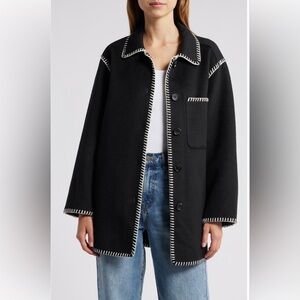 Chic Rails Black Blazer with White Accents